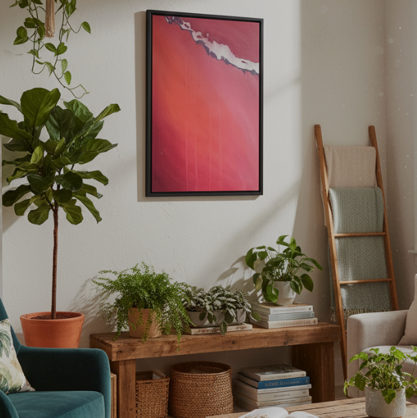 Breaching – modern abstract wall art print with bold shapes and layered textures, contemporary design by Not So Fine Art