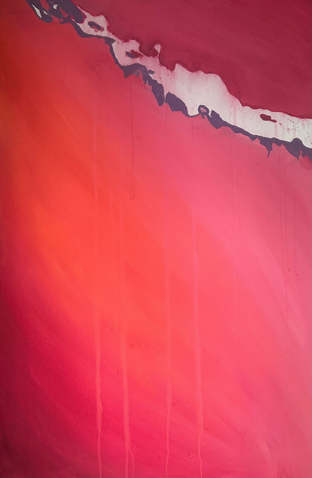 Breaching – detail showing texture and color depth on abstract art print