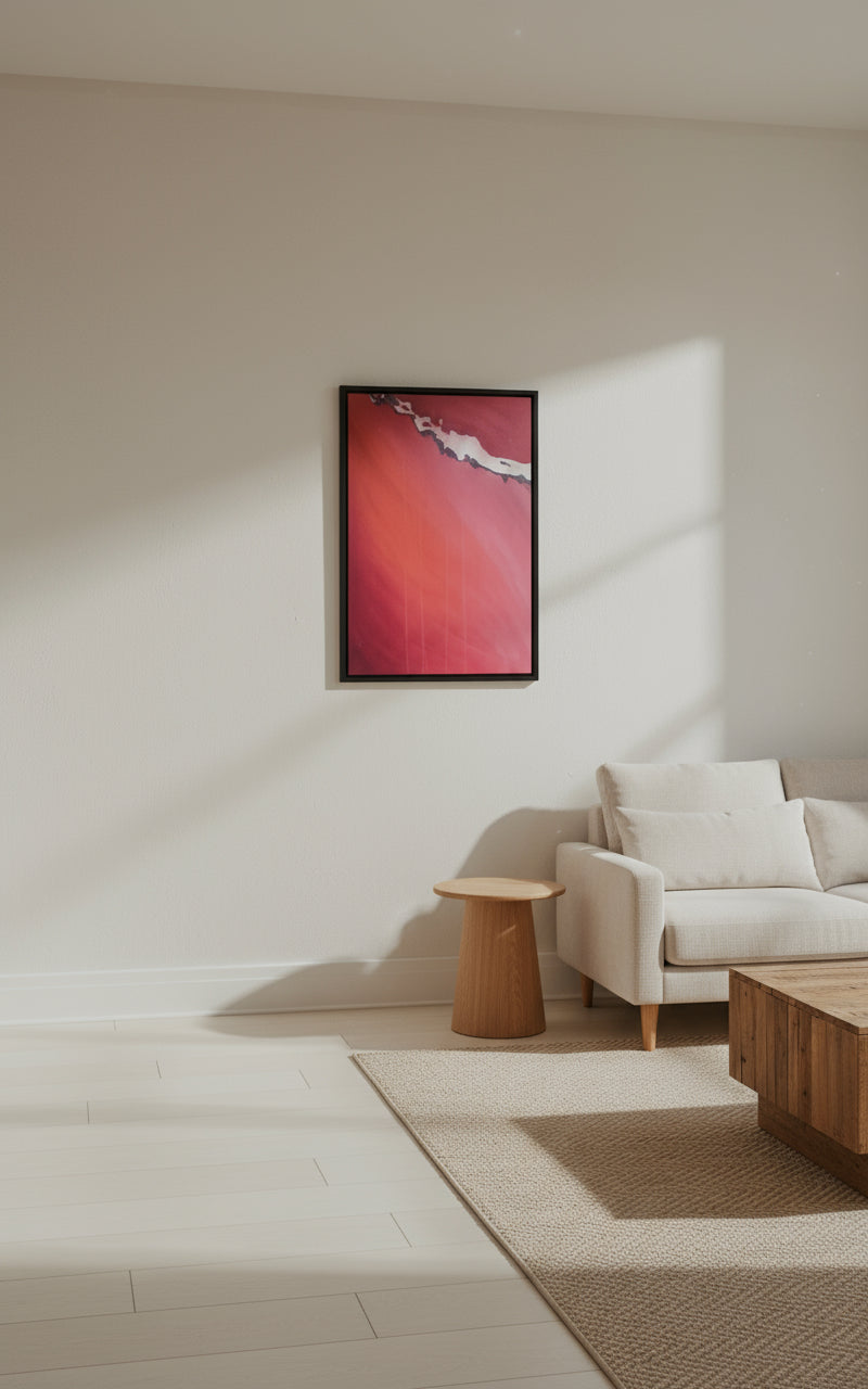 Breaching – modern abstract wall art print with bold shapes and layered textures, contemporary design by Not So Fine Art