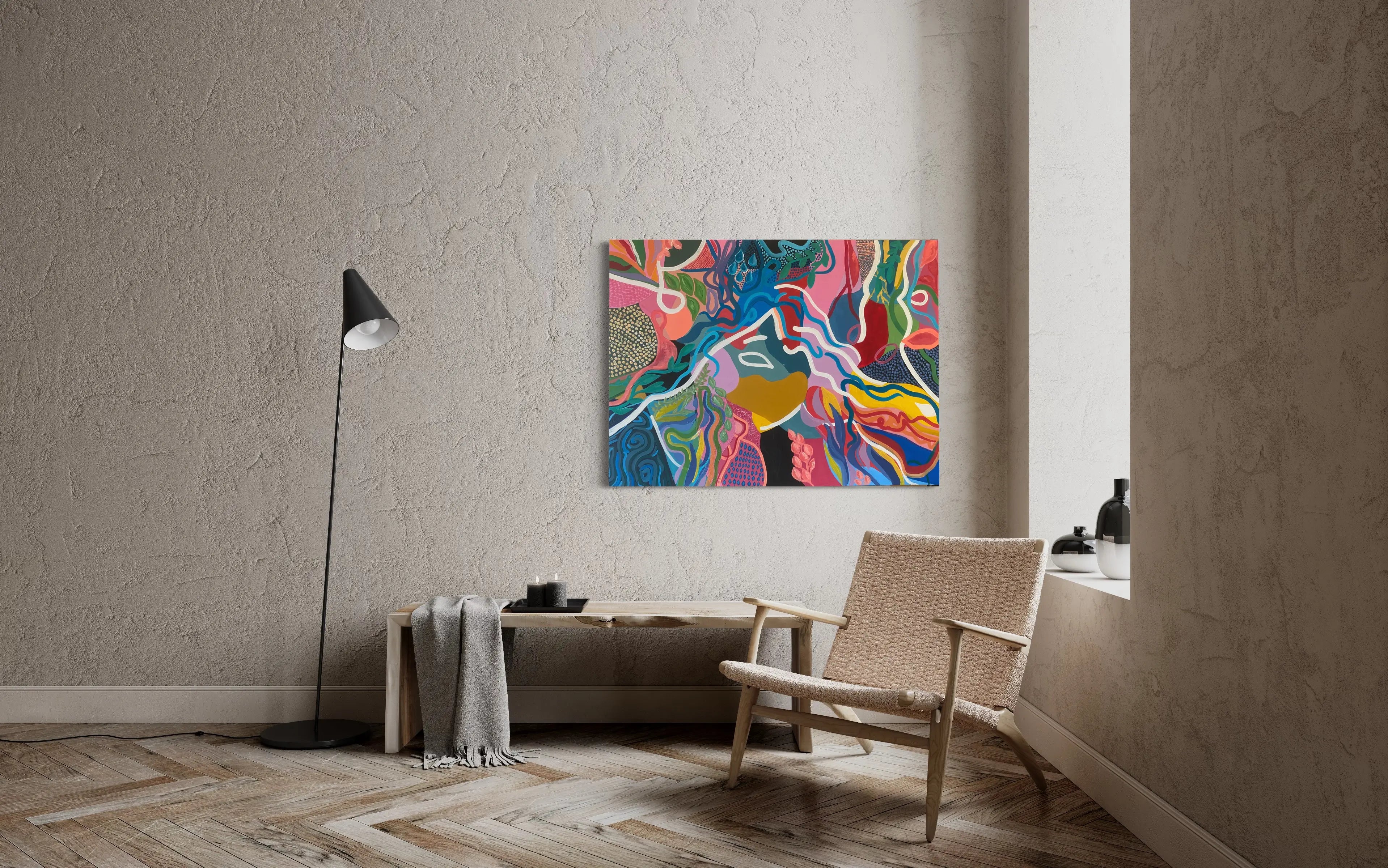 The Woman - modern bold abstract art print by Carlie Milgard, available on Not So Fine Art.